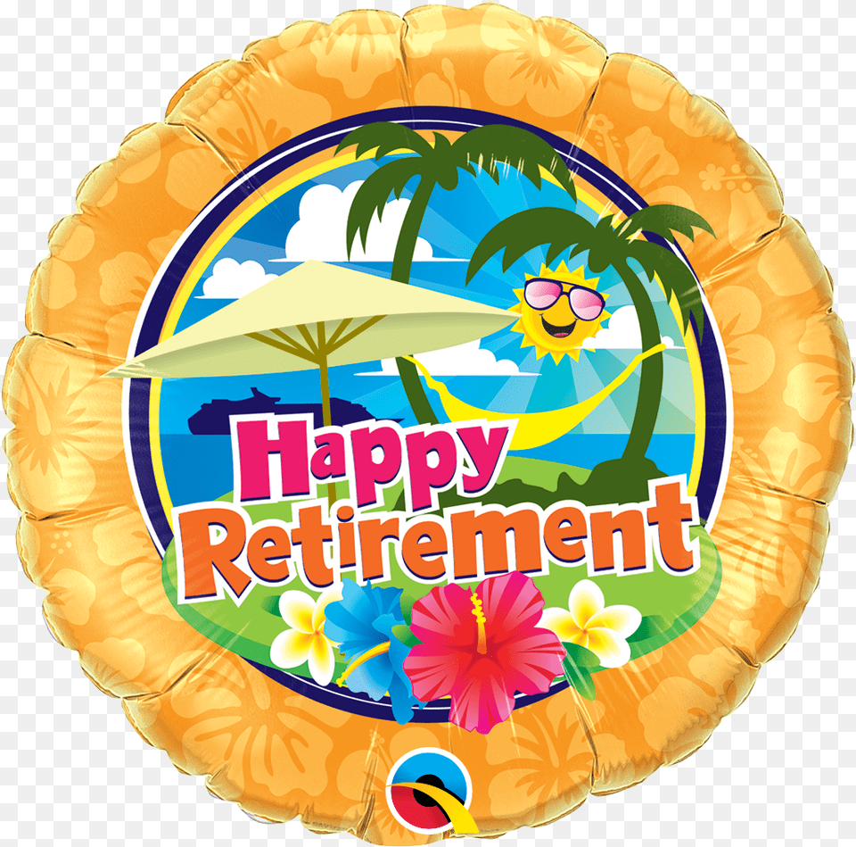Sunshine Balloon Qualatex Balloonatics Happy Retirement, Summer, Badge, Flower, Logo Png
