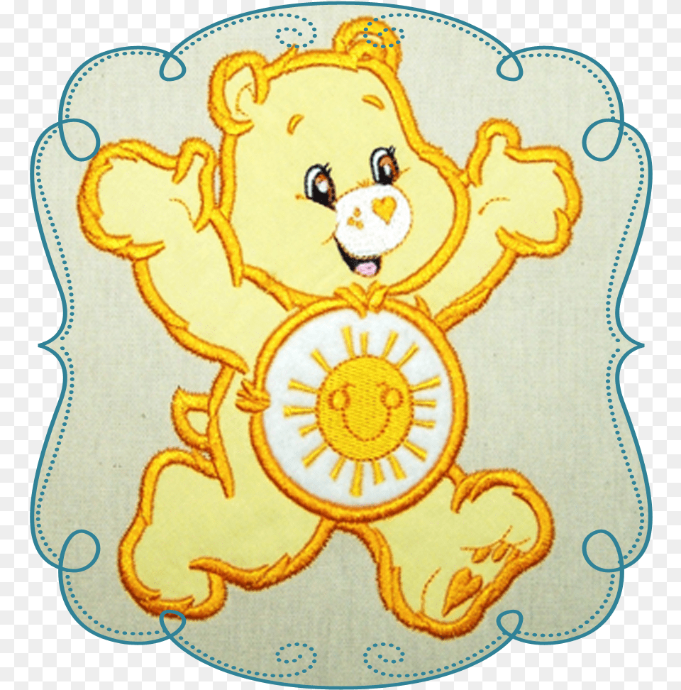Sunshine Cuddle Bear Cartoon, Applique, Embroidery, Pattern, Stitch Free Png Download