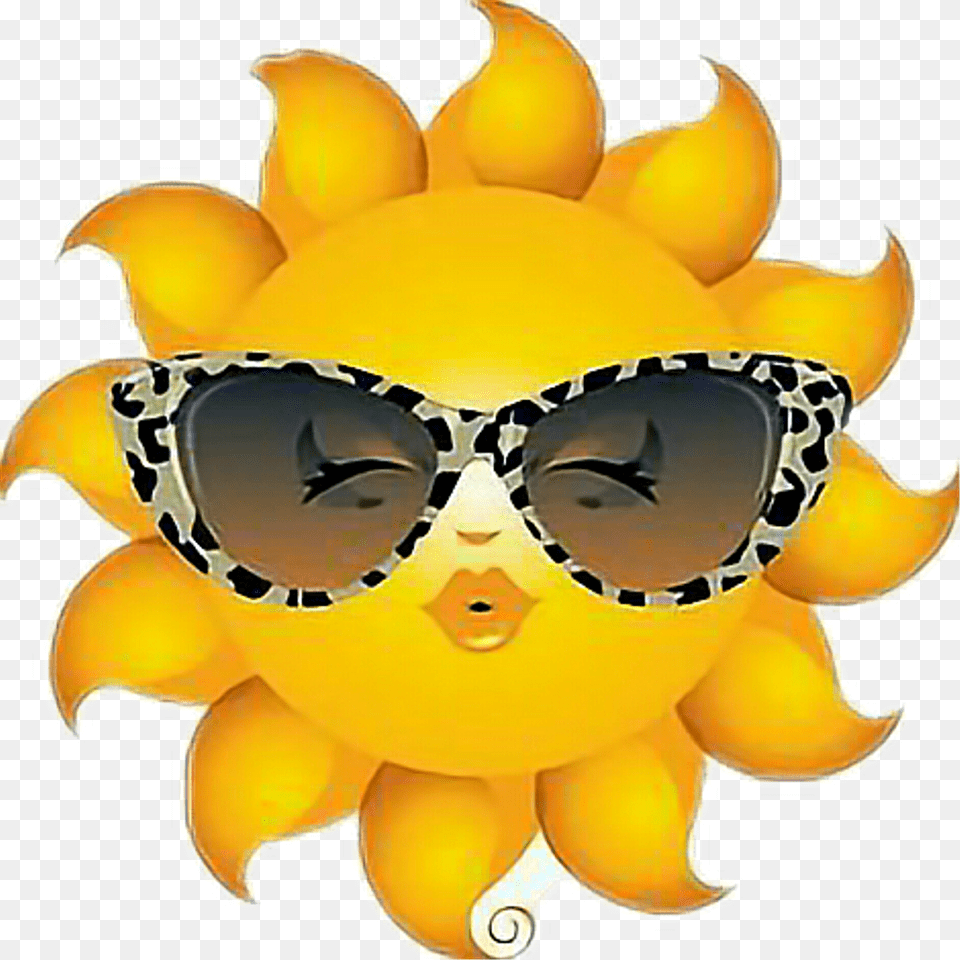 Sunshine Sun Sol Sunglasses Kiss Emojistyle Style Emoji Have A Bright Sunshiny Day, Accessories, Baby, Person, Flower Free Png