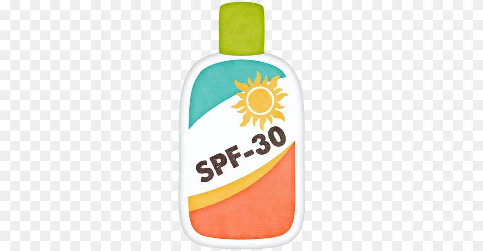 Suntan Lotion Clipart Clip Art Summer And Beach, Bottle, Cosmetics, Sunscreen Png Image