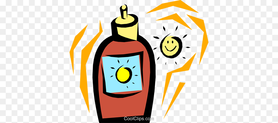 Suntan Lotion Royalty Vector Clip Art Illustration, Bottle, Face, Head, Person Free Png