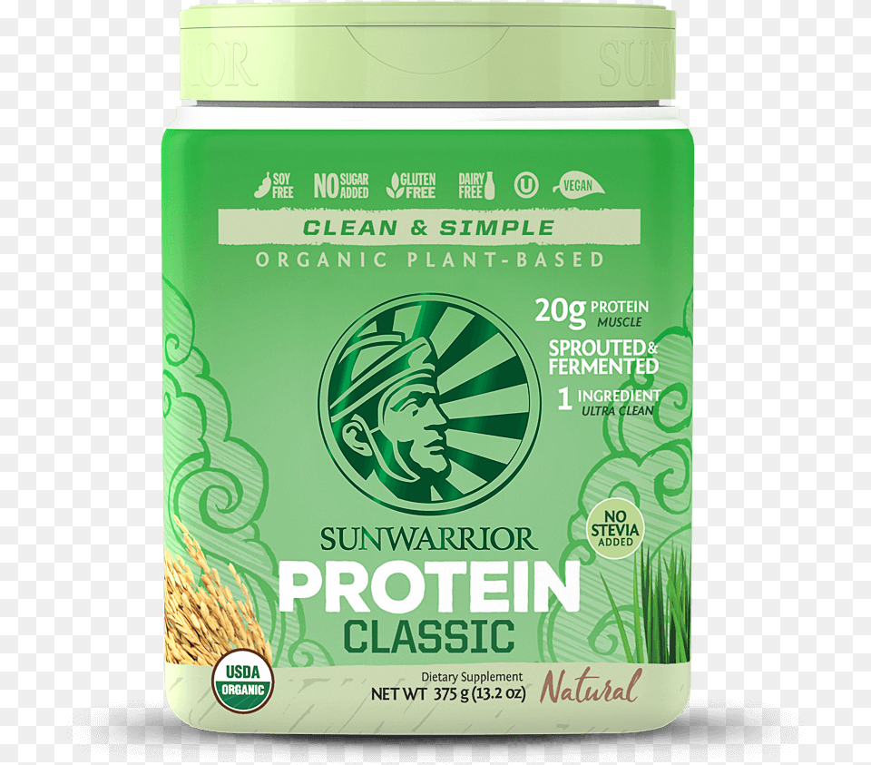 Sunwarrior Classic Protein, Herbs, Plant, Herbal, Jar Free Transparent Png