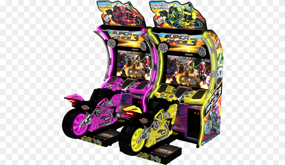 Super Bikes 3 Arcade Game, Arcade Game Machine, Motorcycle, Transportation, Vehicle Png Image