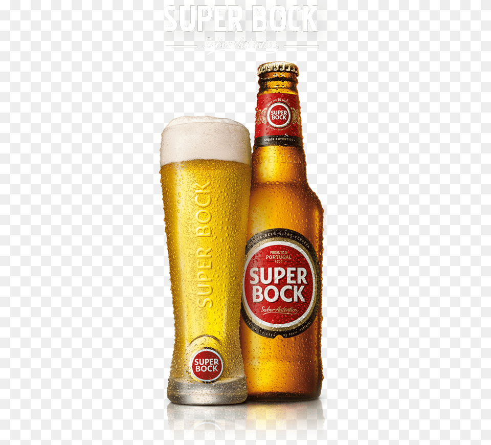 Super Bock Beer, Alcohol, Lager, Beverage, Glass Png Image