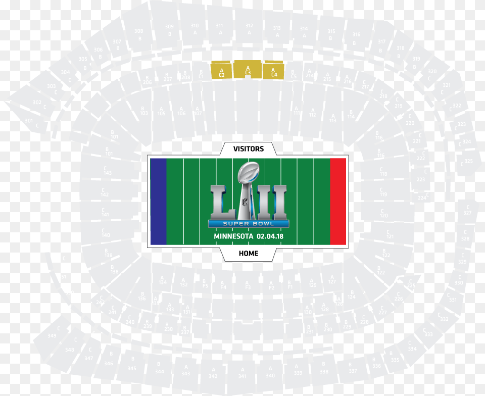 Super Bowl 2018 Tickets Gold Circle, Architecture, Arena, Building, Cad Diagram Png Image