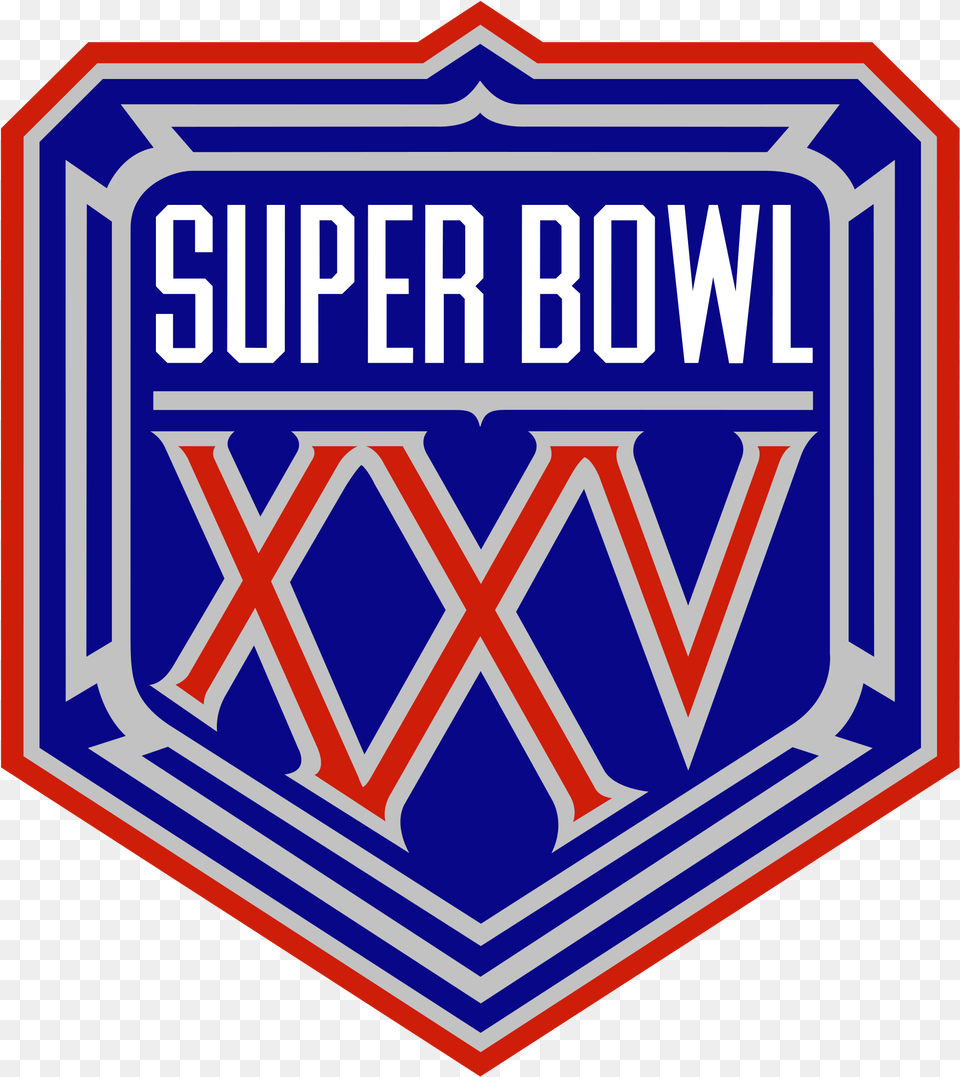 Super Bowl 25 Logo, Badge, Emblem, Symbol, Scoreboard Free Png Download