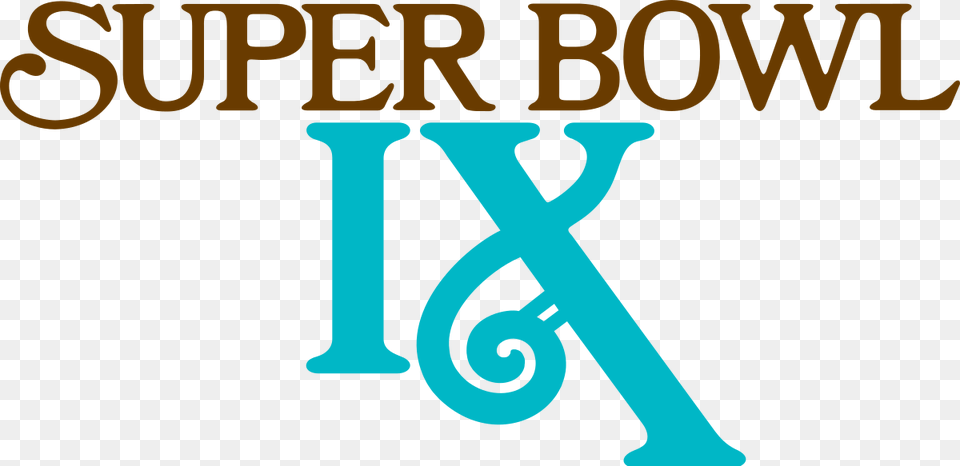 Super Bowl 9 Logo, Text, Alphabet, Ampersand, Symbol Free Png