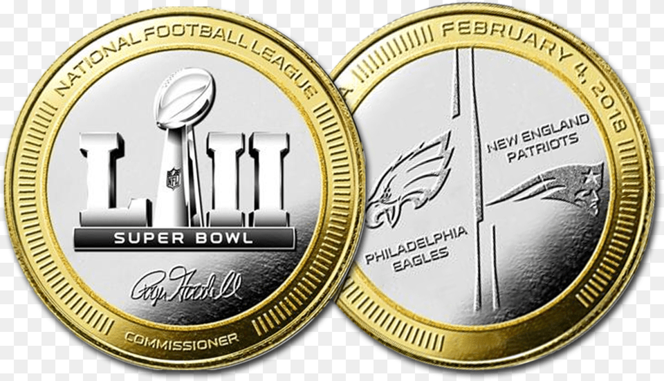 Super Bowl Footballs Pylons Toss Coin Coin Used For Nfl Coin Toss, Money, Silver, Cutlery Free Transparent Png