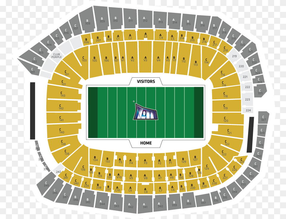 Super Bowl Seating Chart, Architecture, Arena, Building, Stadium Png Image