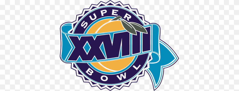 Super Bowl Xxviii Super Bowl Xxviii Logo, Badge, Symbol, Ammunition, Grenade Free Png
