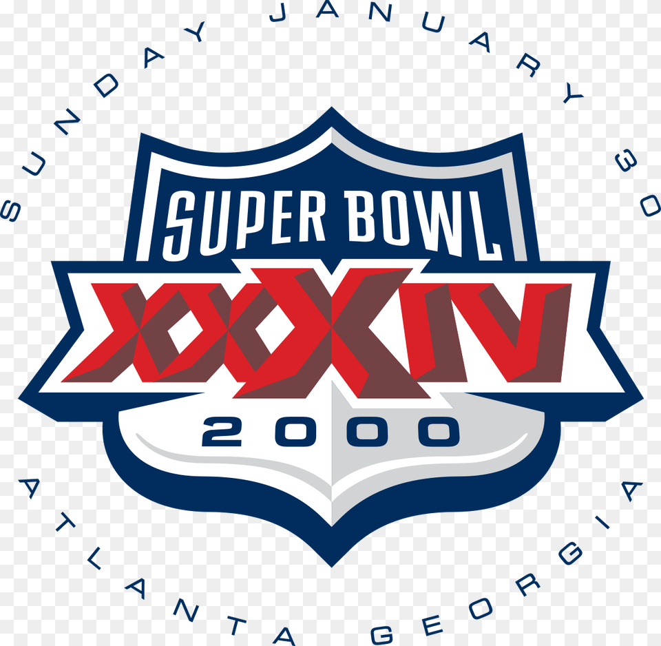 Super Bowl Xxxiv Logo, Emblem, Symbol Free Png