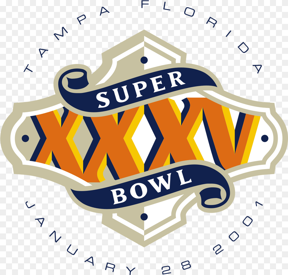 Super Bowl Xxxv Wikipedia Super Bowl Xxxv Logo, Badge, Symbol, Emblem, Car Free Png