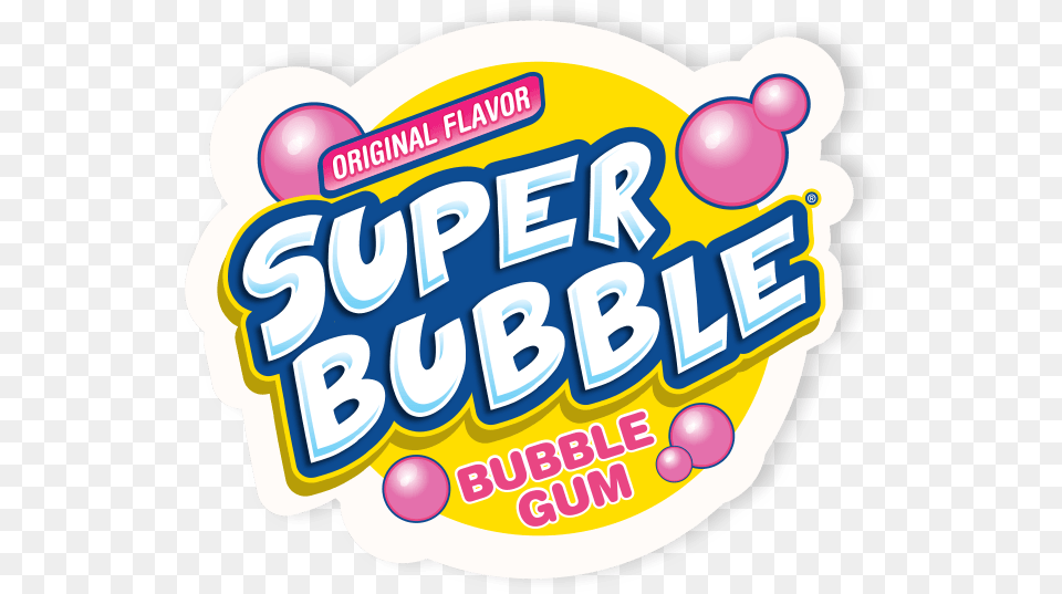 Super Bubble Bubble Gum, Sticker, Food, Sweets, Ketchup Png Image