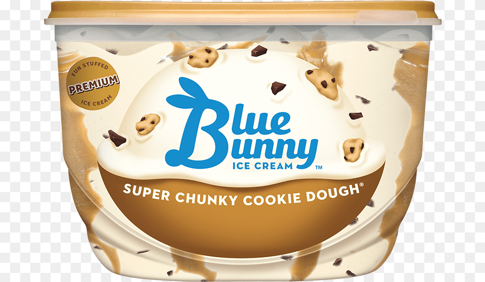 Super Chunky Cookie Dough Blue Bunny Sea Salt Caramel, Cream, Dessert, Food, Ice Cream Free Transparent Png