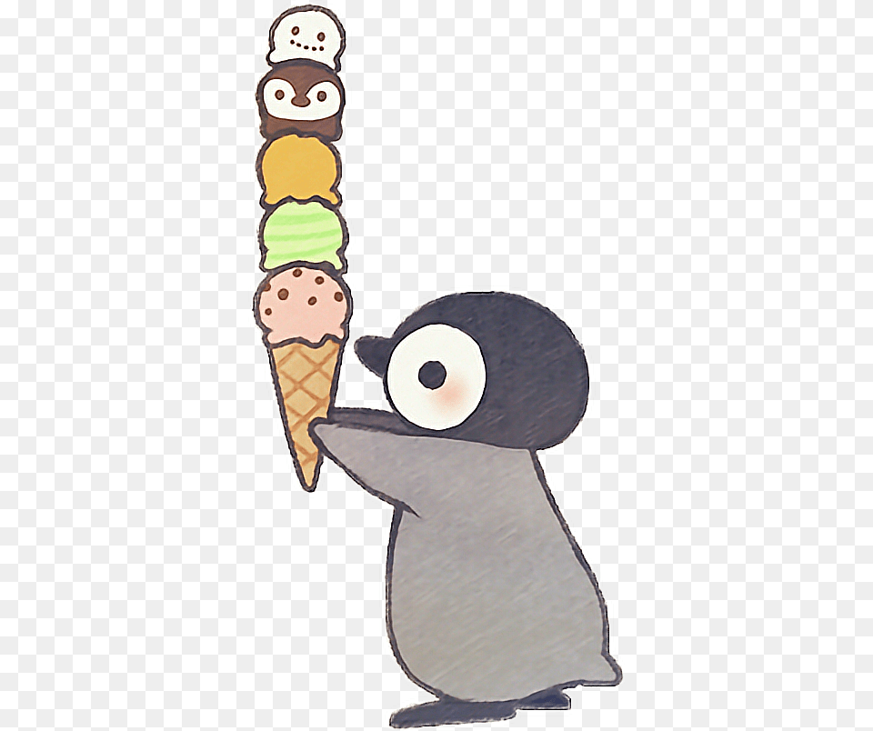 Super Cute Cute Cartoon Penguin, Cream, Dessert, Food, Ice Cream Free Transparent Png