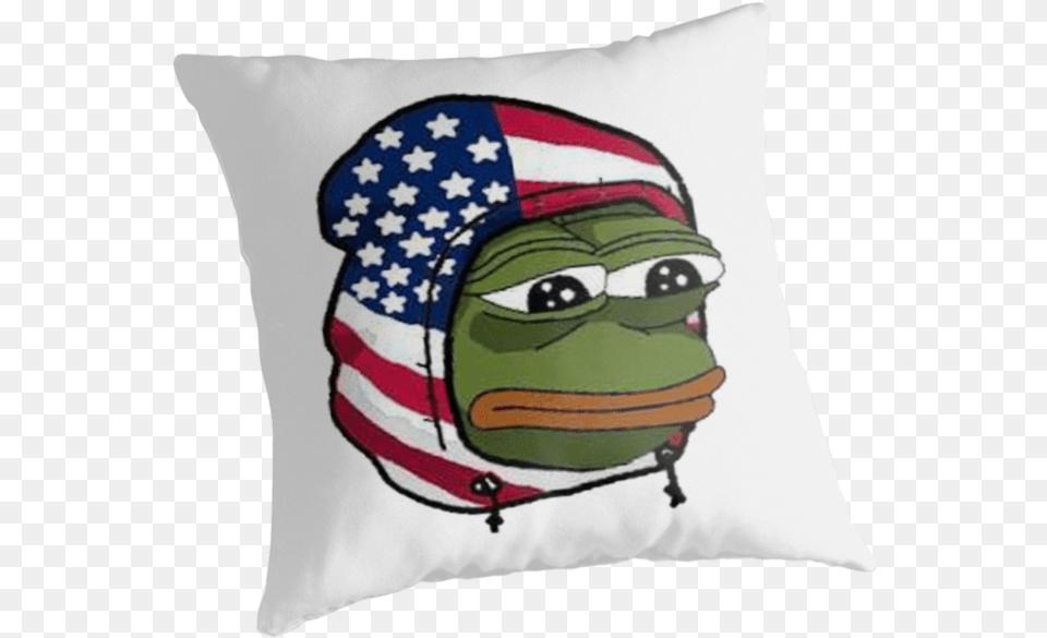 Super Dank Patriotic Edgy Meme American Hoodie Pepe, Cushion, Home Decor, Pillow, Baby Free Png Download