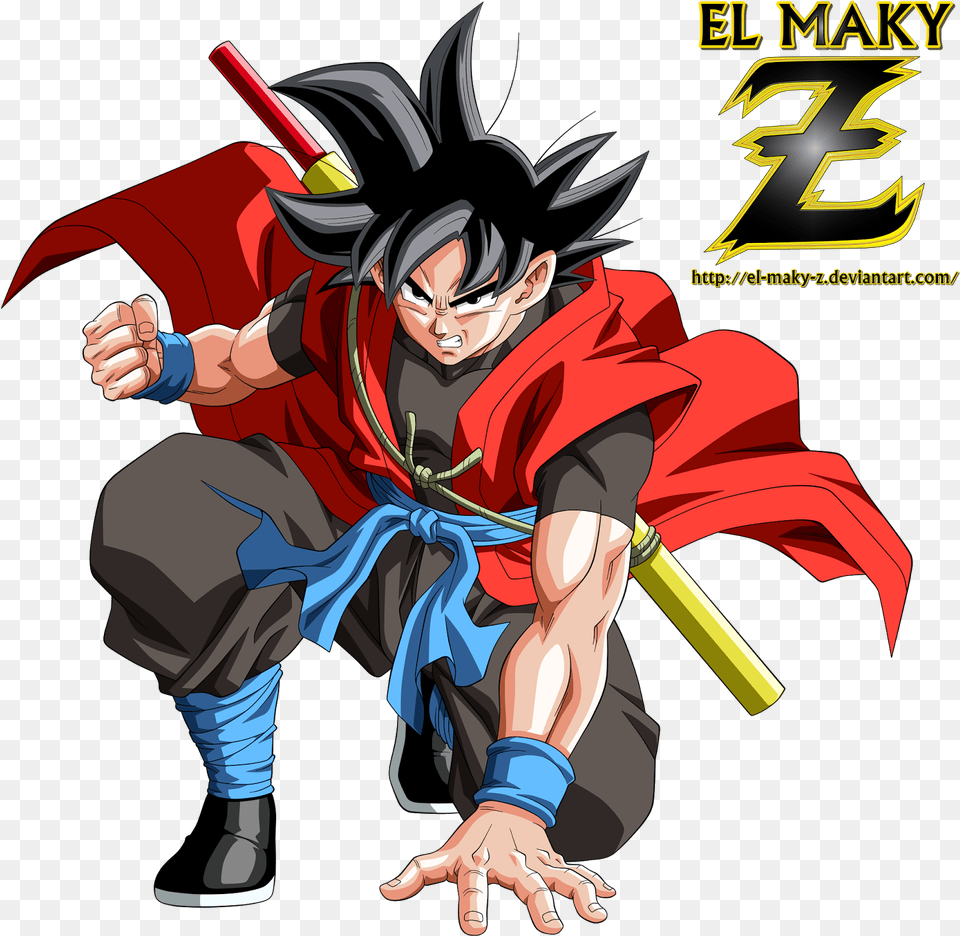 Super Dragon Ball Hroes Goku, Book, Comics, Publication, Person Png Image