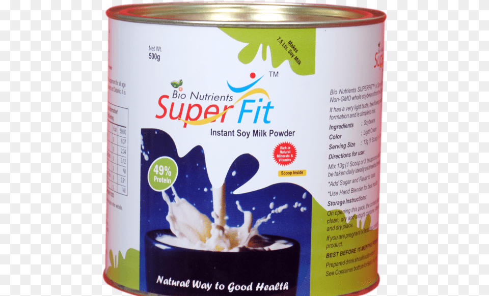 Super Fit Soy Milk Powder 500gm Tin Superfit Soy Milk Powder, Can Png