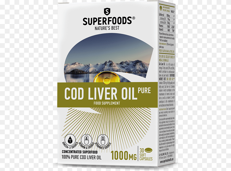 Super Foods Natures Best Cod Liver Oil, Advertisement, Poster Free Png