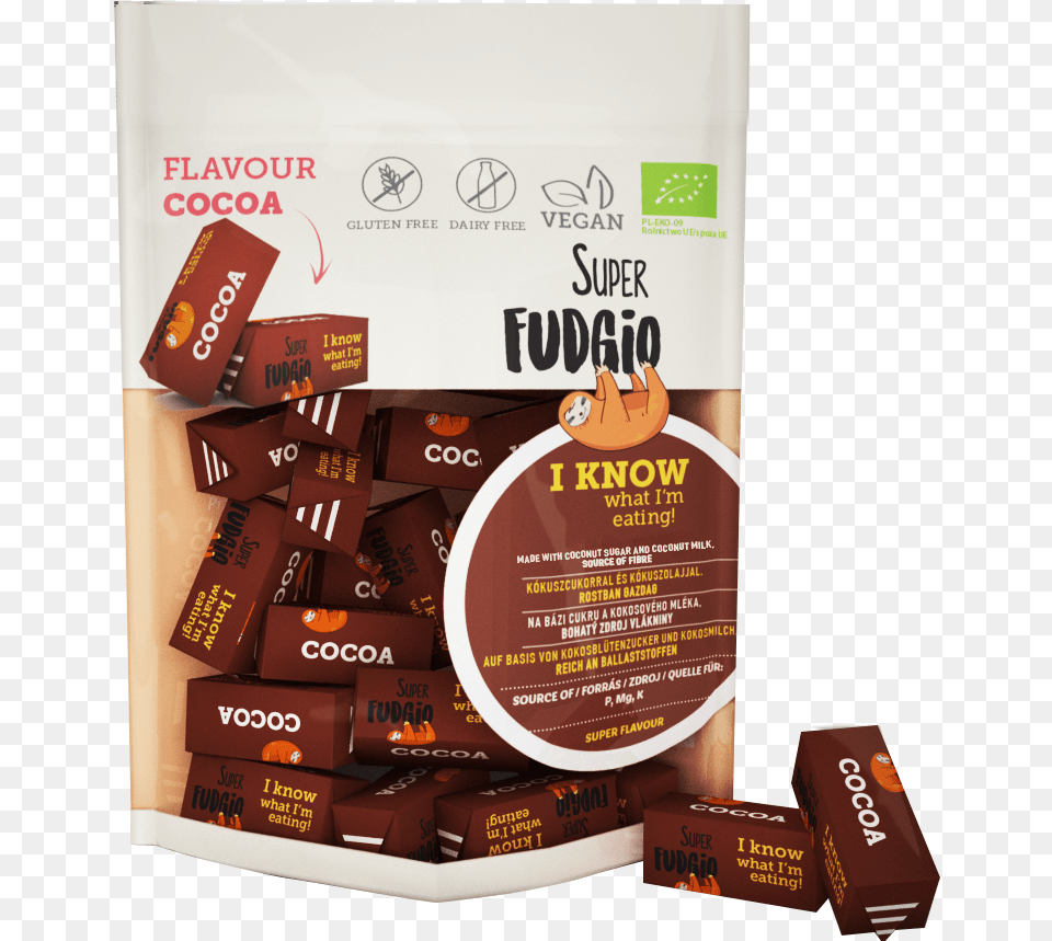 Super Fudgio Chocolate Fudge 150g Caramele Eco, Advertisement, Cocoa, Dessert, Food Free Png