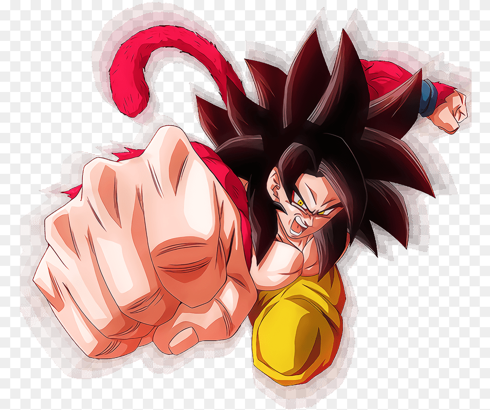 Super Full Power Saiyan 4 Goku, Comics, Book, Publication, Hand Free Png Download