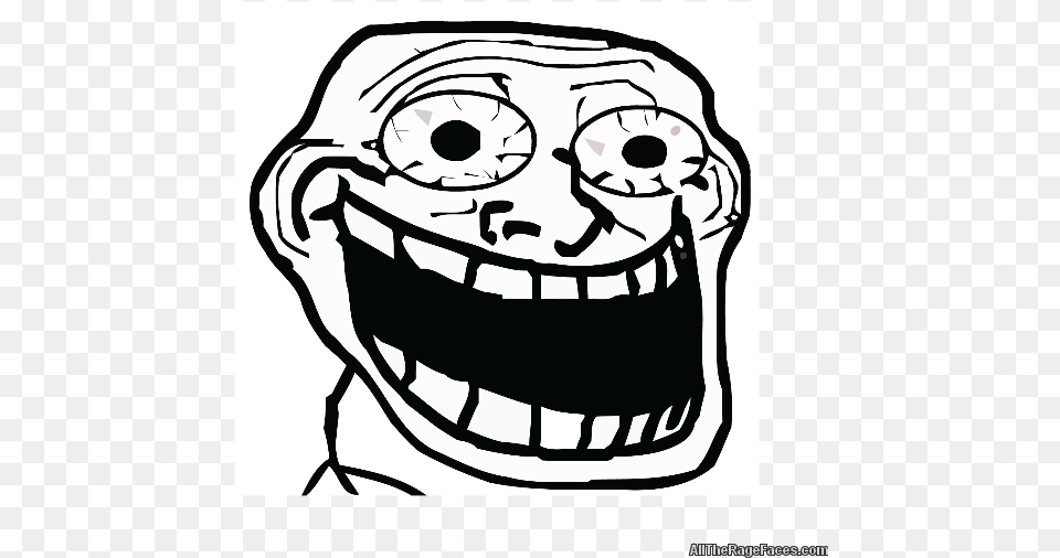 Super Funny Troll Face, Stencil, Teeth, Person, Mouth Png