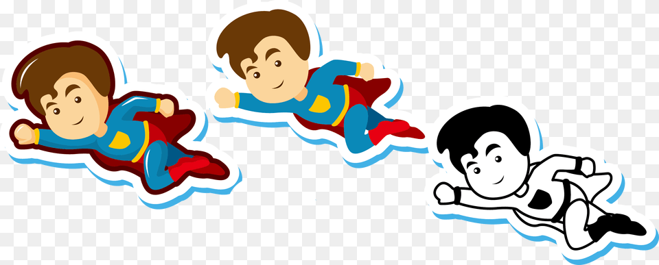 Super Girl Clipart Chibi Superman And Supergirl Cartoon, Baby, Person, Leisure Activities, Sport Free Png Download