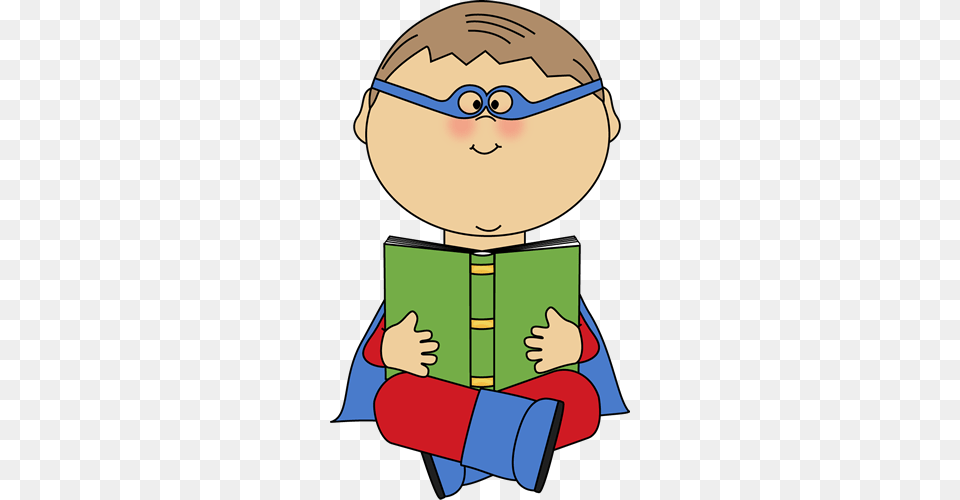 Super Girl Clipart Supe Reader Superheroes Reading Clipart, Book, Person, Publication, Baby Free Png Download