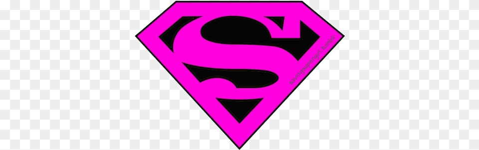 Super Girl Logo Pink Pink Super Girl Logo, Symbol, Disk Free Png Download