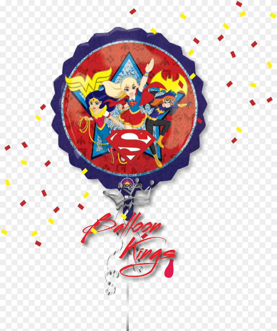 Super Girl Wonder Woman Bat Girl Dc Super Hero Girls Balloon, Book, Comics, Publication, Person Png