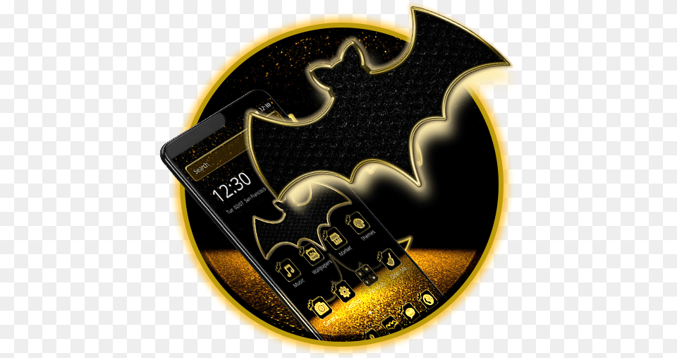 Super Gold Batman 2d Theme Bat, Logo, Symbol, Electronics Png Image