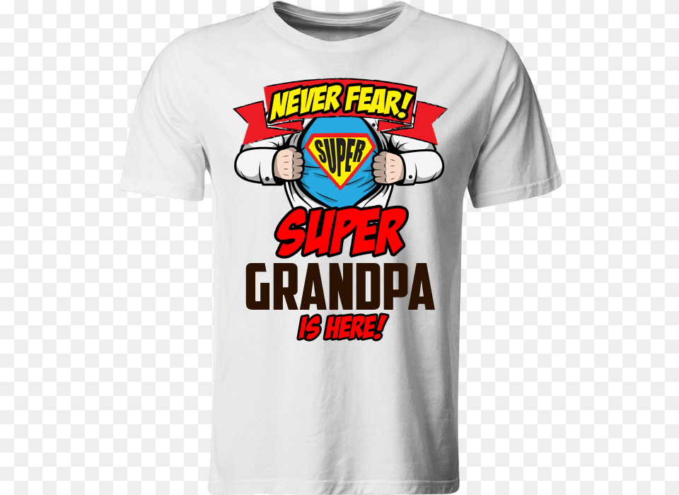 Super Grandpa Active Shirt, Clothing, T-shirt, Face, Head Free Png Download