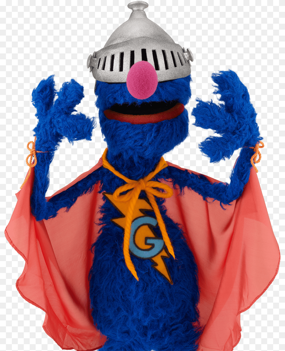 Super Grover Helmet Closed Super Grover From Sesame Street, Adult, Female, Person, Woman Png