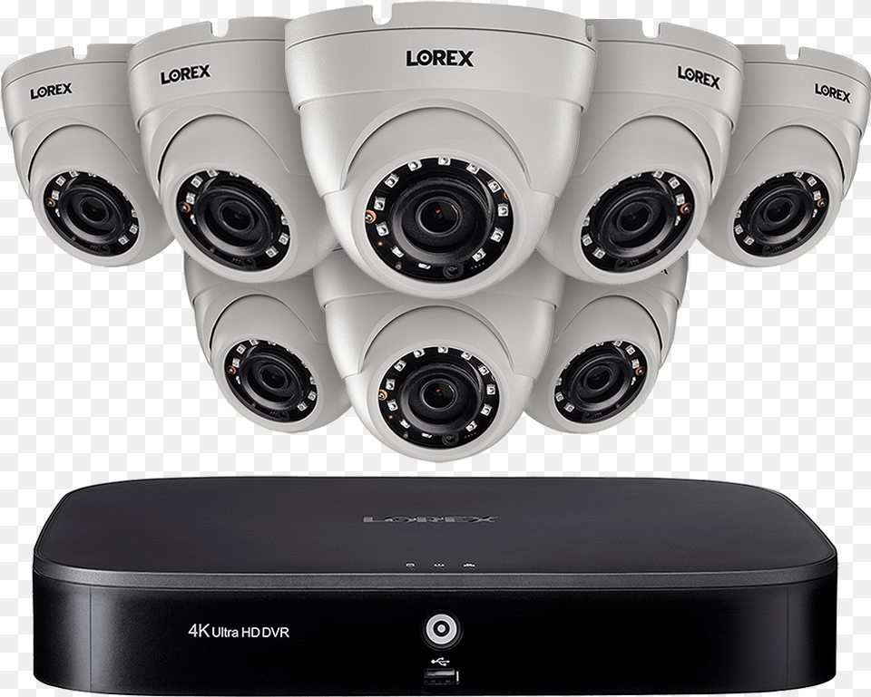 Super Hd 8 Channel Security System With Eight 2k Six Camera Home Security System, Electronics, Machine, Wheel Free Transparent Png
