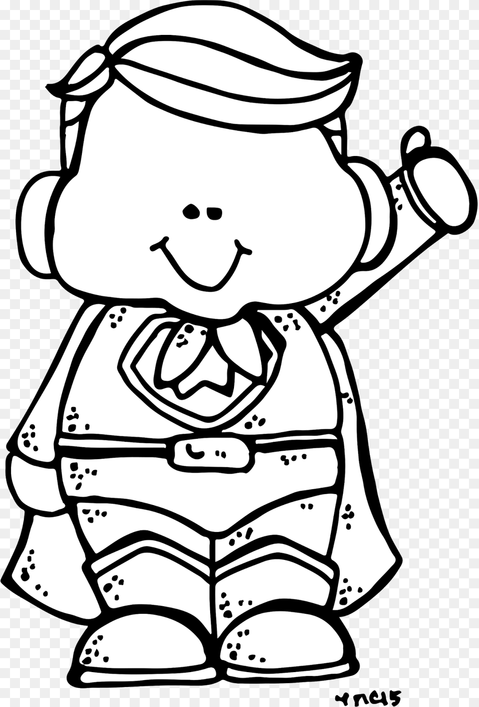 Super Hero Clipart Black And White, Baby, Person, Face, Head Free Transparent Png