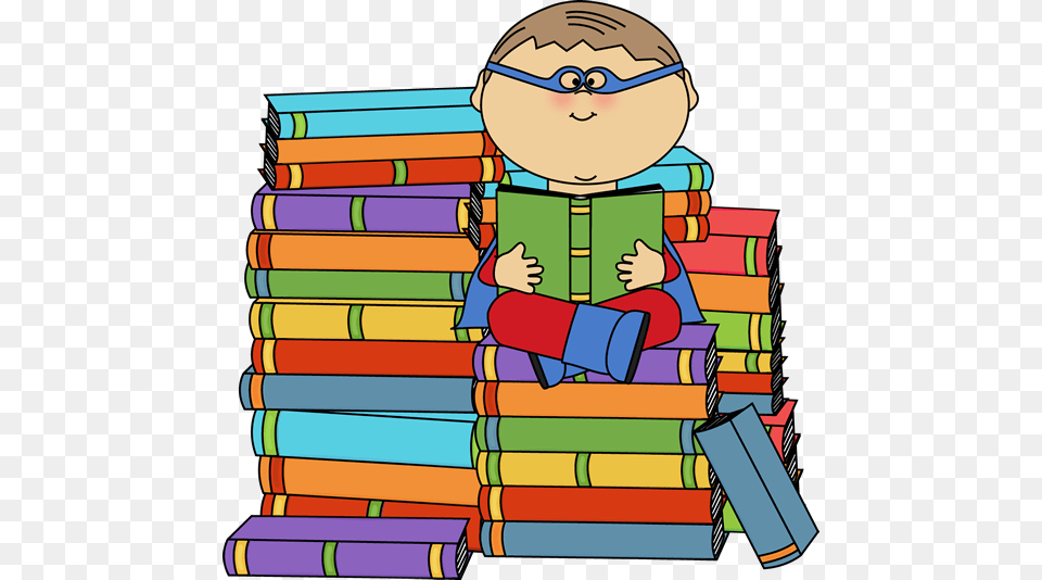 Super Hero Reading Boy Superhero Bookworm Clip Art, Book, Publication, Person, Baby Free Png