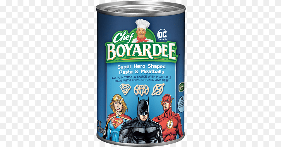 Super Hero Shapes With Meatballs Can Chef Boyardee Chili Mac 15 Oz Can, Adult, Female, Person, Woman Png