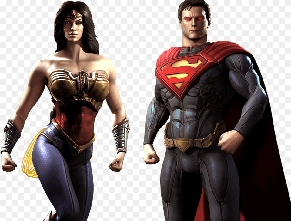 Super Homem E Mulher Maravilha Em Superman Mk Vs Dc, Adult, Person, Woman, Female Free Png