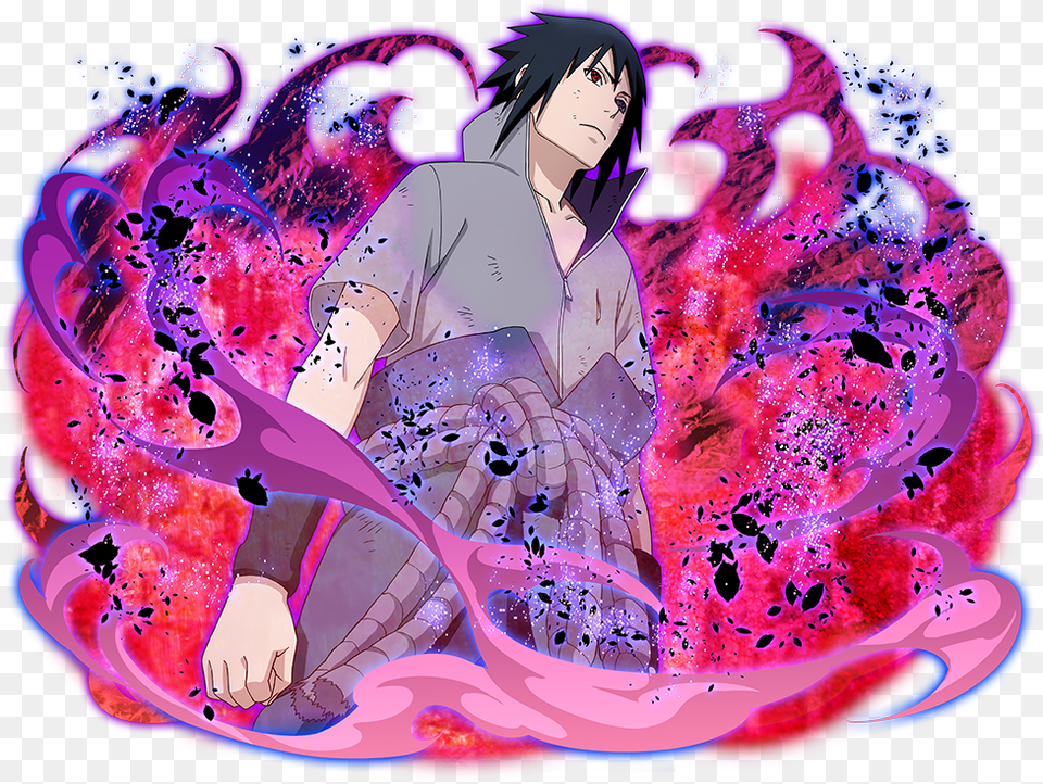 Super Impact Sasuke Naruto Blazing Sasuke One Step To Hokage, Purple, Pattern, Woman, Person Free Png Download