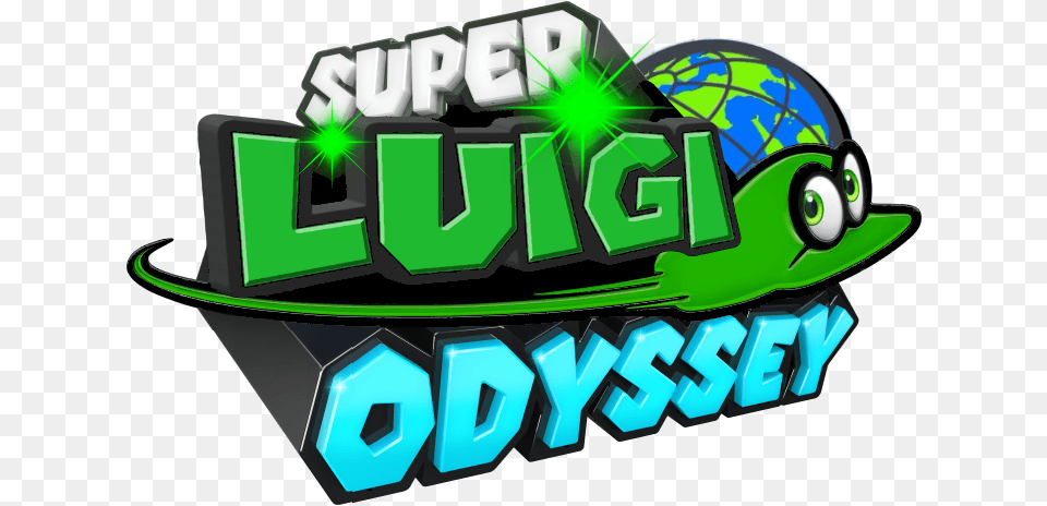 Super Luigi Odyssey Logo Graphic Design, Green, Text Free Png