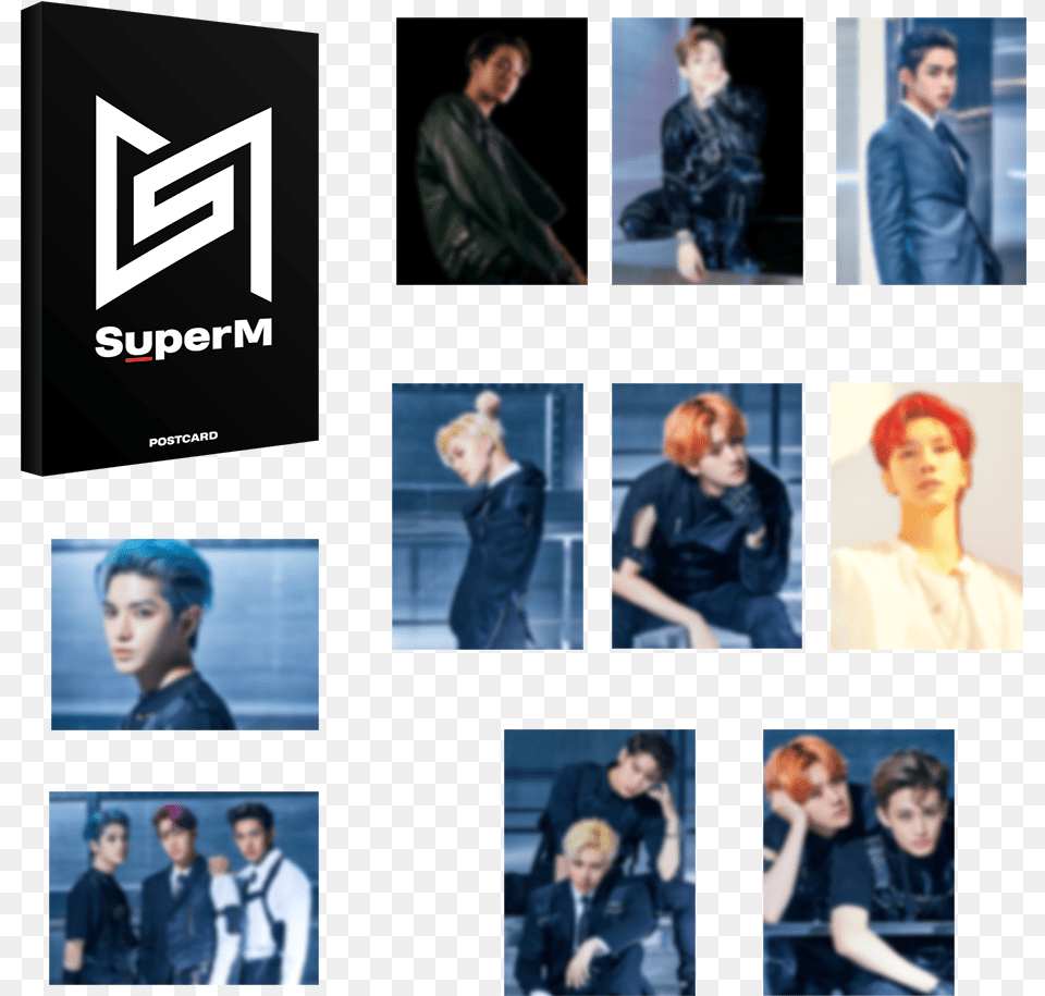 Super M Album Photo Cards, Formal Wear, Jacket, Collage, Coat Free Png Download