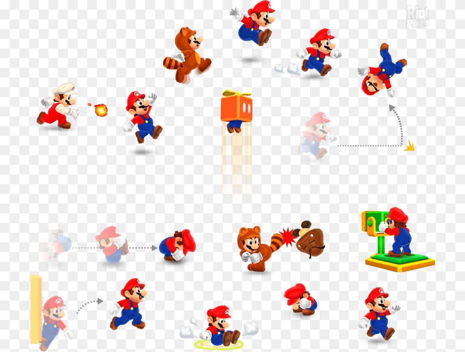 Super Mario 3d Land Art, Game, Super Mario, Baby, Person Free Png Download