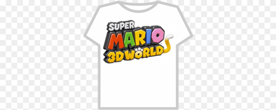 Super Mario 3d World Logo Boku No Roblox T Shirt, Clothing, T-shirt Png Image