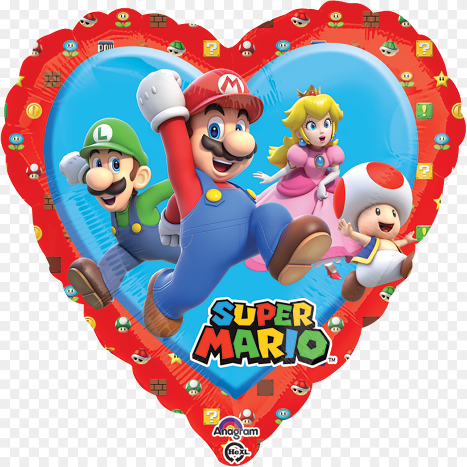 Super Mario Bros Banner Clipart Mario Balloons, Baby, Person, Face, Head Png Image
