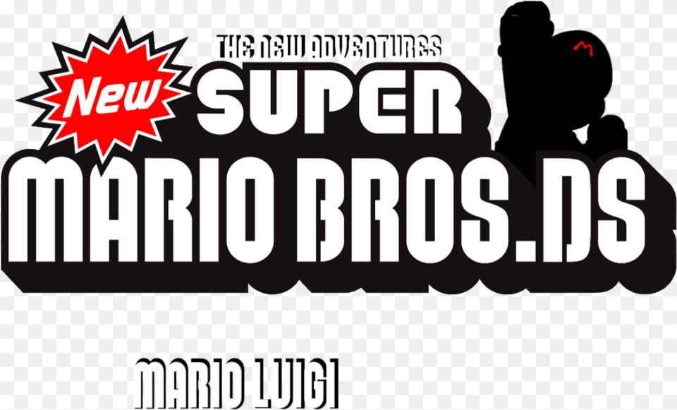 Super Mario Bros Ds Logo By Sy24 Graphic Design, Sticker, Text, Dynamite, Weapon Free Png Download