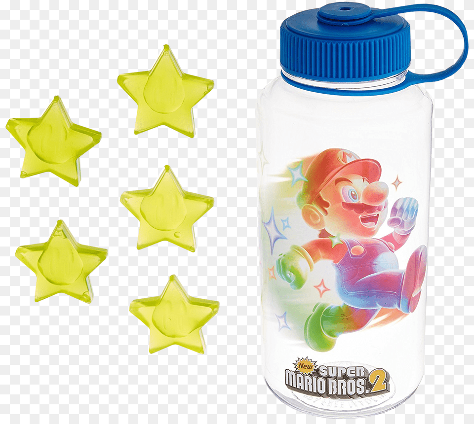 Super Mario Brothers 2 Water Bottle Water Bottle, Baby, Person, Face, Head Free Png