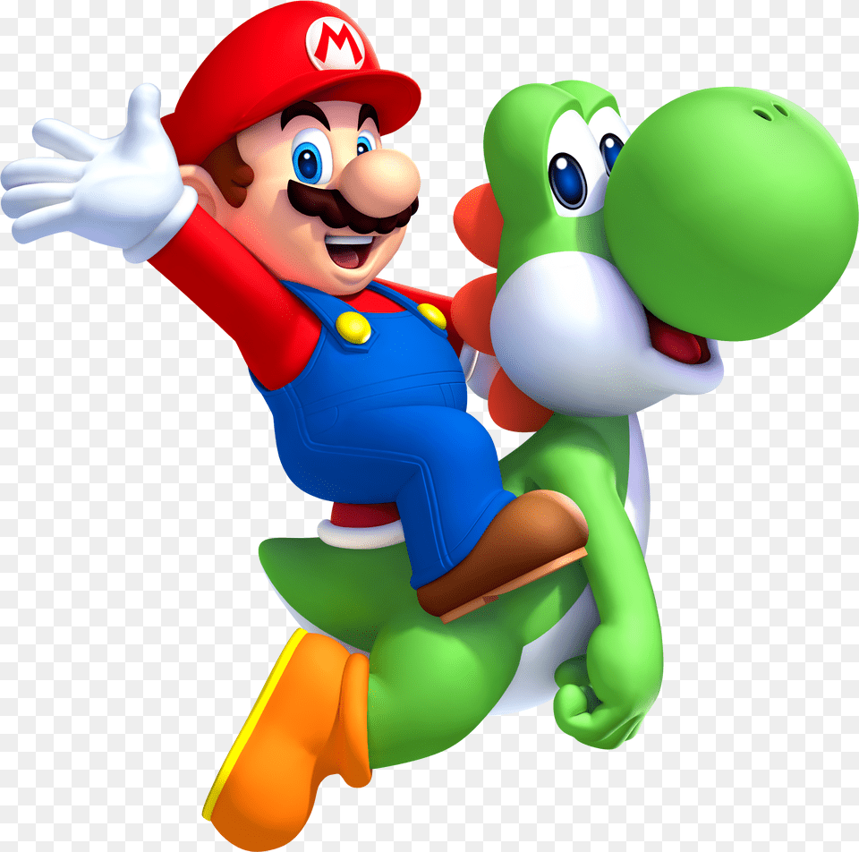Super Mario Brothers And Friends Super Mario E Yoshi, Heart Free Png Download