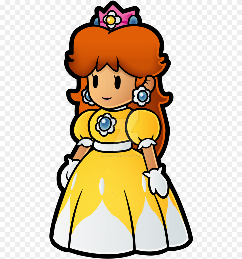 Super Mario Clipart Daisy Super Paper Mario Daisy, Baby, Person, Book, Comics Png Image