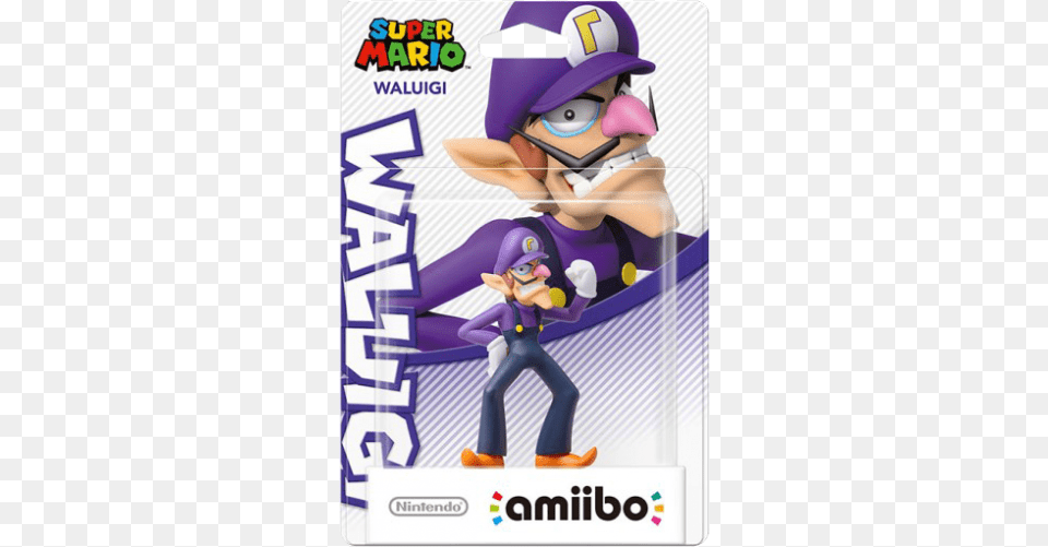 Super Mario Collection Amiibo Super Mario Waluigi, Game, Person, Super Mario, Book Png Image