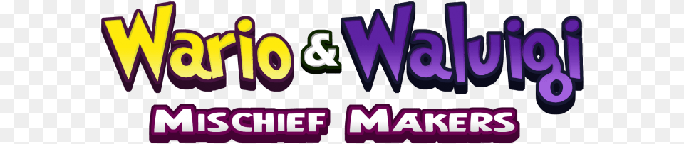 Super Mario Collection Wave Wario And Waluigi Logo, Purple, Text Png